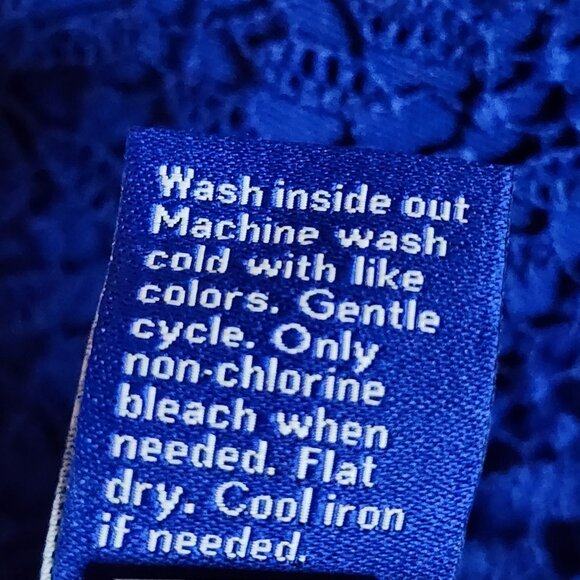 Apt 9 Dress Womens Size S Small Solid All Blue Lace Front Sleeveless New NWT - Picture 7 of 8